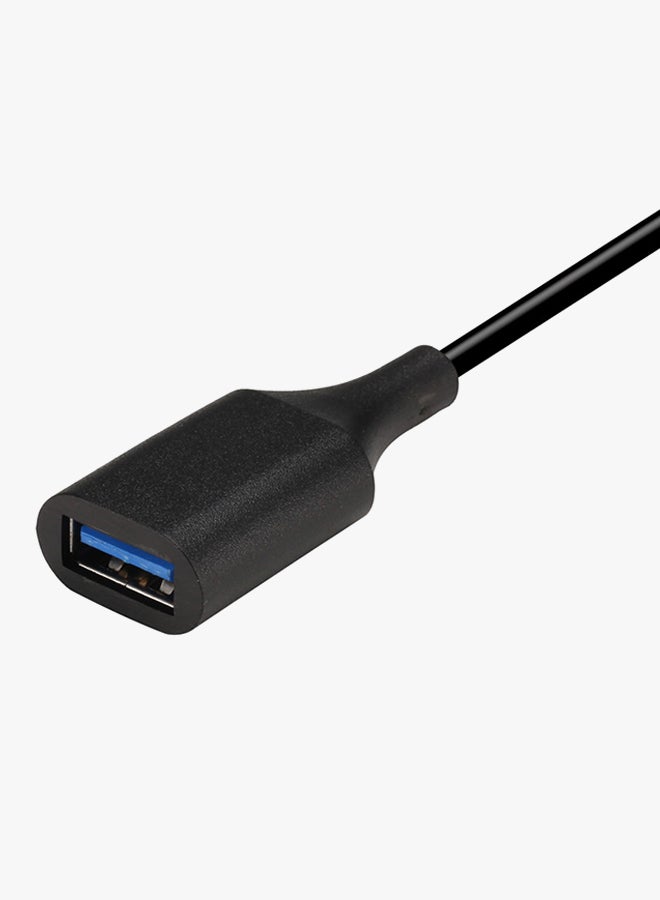 كابل محول أو تي جي من Type-C إلى USB 3.0 أسود - Image 2